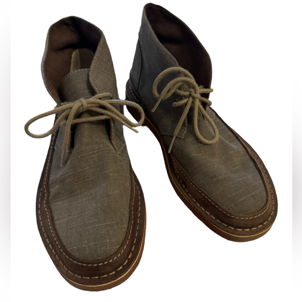 👞 CLARKS Men’s Desert Size 8M Taupe Suede Round Toe Chukka Ankle Boot